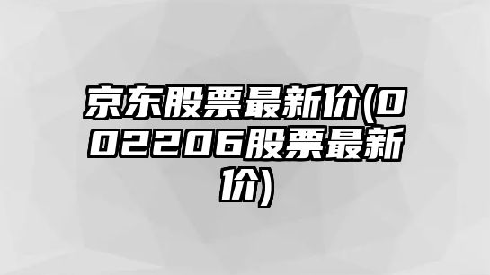 京東股票最新價(jià)(002206股票最新價(jià))