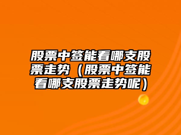 股票中簽能看哪支股票走勢（股票中簽能看哪支股票走勢呢）