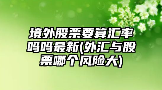 境外股票要算匯率嗎嗎最新(外匯與股票哪個(gè)風(fēng)險大)