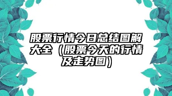 股票行情今日總結圖解大全（股票今天的行情及走勢圖）