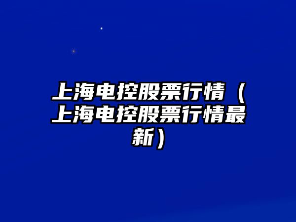 上海電控股票行情（上海電控股票行情最新）