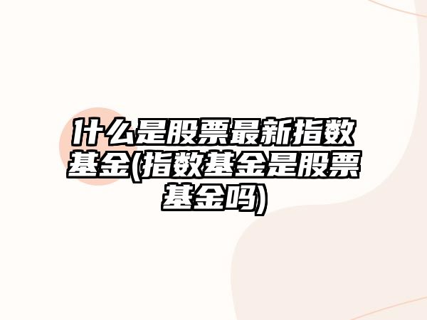 什么是股票最新指數基金(指數基金是股票基金嗎)