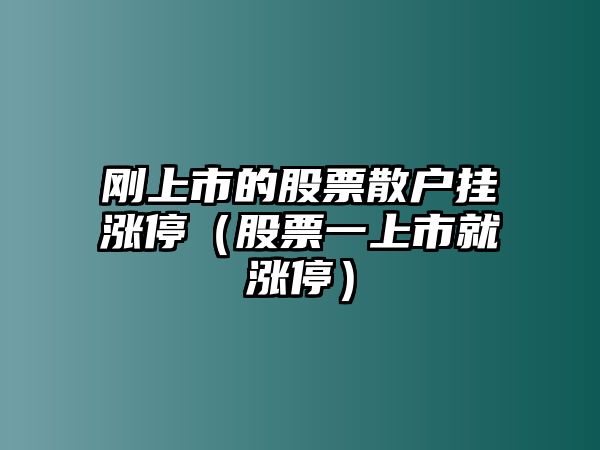 剛上市的股票散戶(hù)掛漲停（股票一上市就漲停）