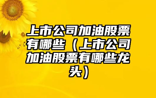 上市公司加油股票有哪些（上市公司加油股票有哪些龍頭）