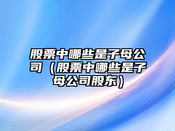 股票中哪些是子母公司（股票中哪些是子母公司股東）