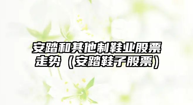 安踏和其他制鞋業(yè)股票走勢（安踏鞋子股票）