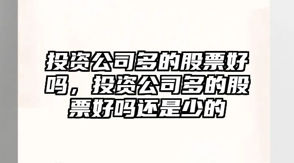 投資公司多的股票好嗎，投資公司多的股票好嗎還是少的