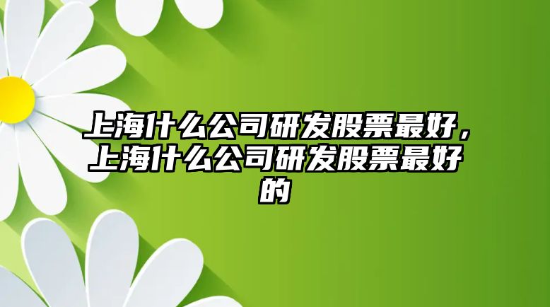 上海什么公司研發(fā)股票最好，上海什么公司研發(fā)股票最好的