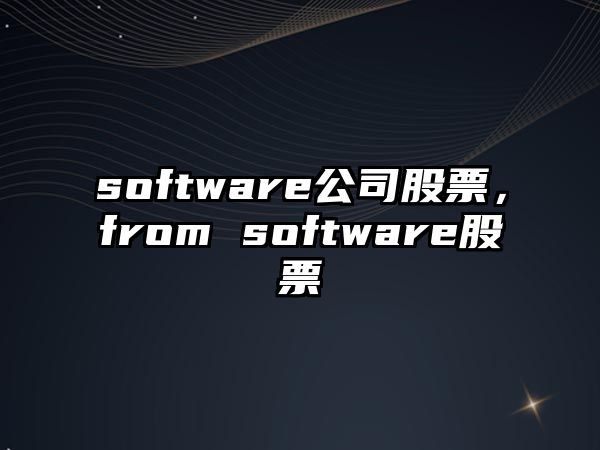 software公司股票，from software股票