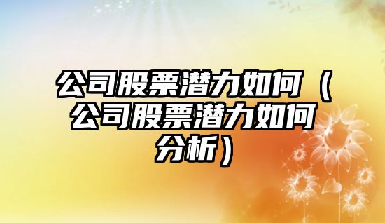 公司股票潛力如何（公司股票潛力如何分析）