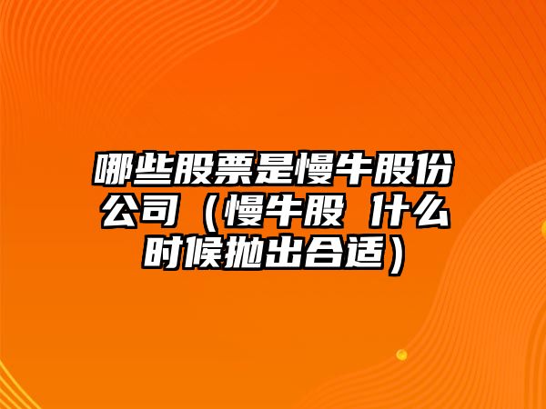 哪些股票是慢牛股份公司（慢牛股 什么時(shí)候拋出合適）