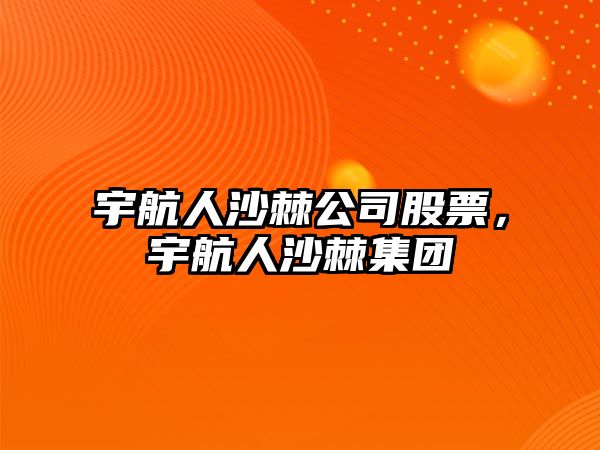 宇航人沙棘公司股票，宇航人沙棘集團