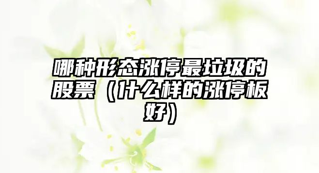 哪種形態(tài)漲停最垃圾的股票（什么樣的漲停板好）