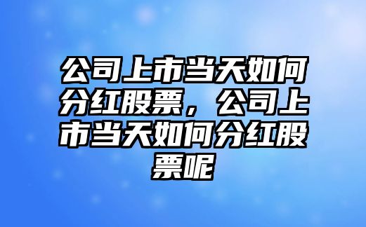 公司上市當天如何分紅股票，公司上市當天如何分紅股票呢