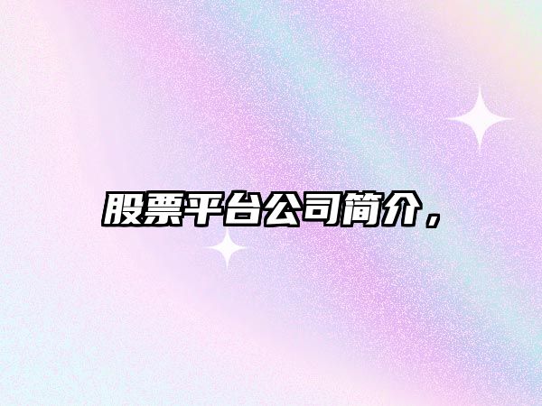 股票平臺公司簡(jiǎn)介，