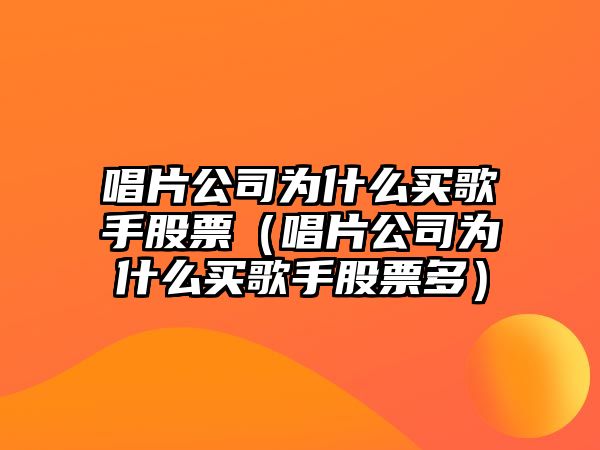 唱片公司為什么買(mǎi)歌手股票（唱片公司為什么買(mǎi)歌手股票多）