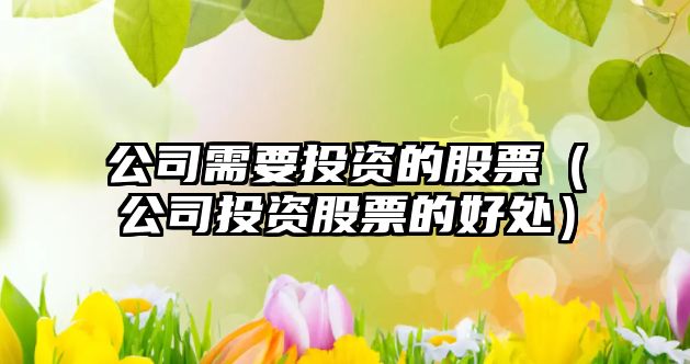 公司需要投資的股票（公司投資股票的好處）