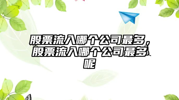 股票流入哪個(gè)公司最多，股票流入哪個(gè)公司最多呢