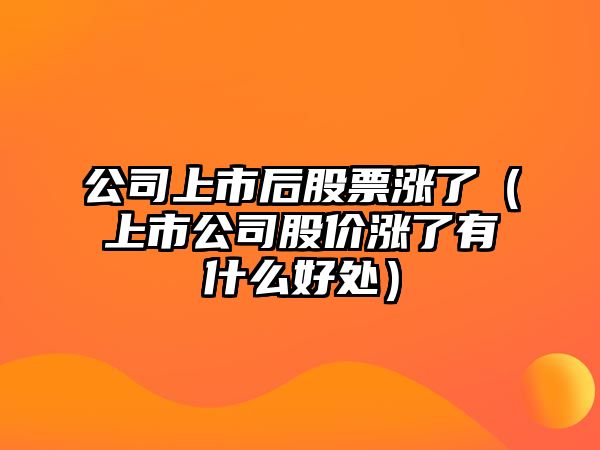 公司上市后股票漲了（上市公司股價(jià)漲了有什么好處）