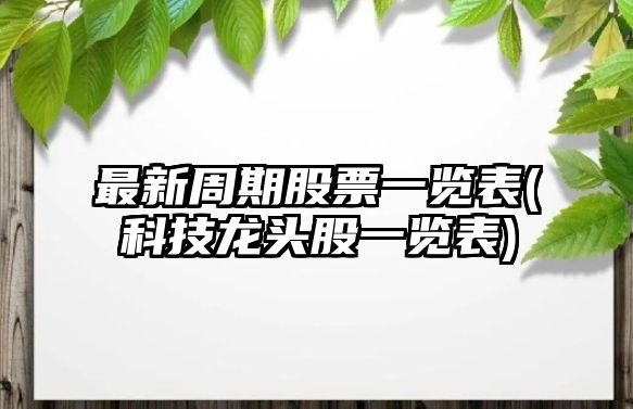 最新周期股票一覽表(科技龍頭股一覽表)