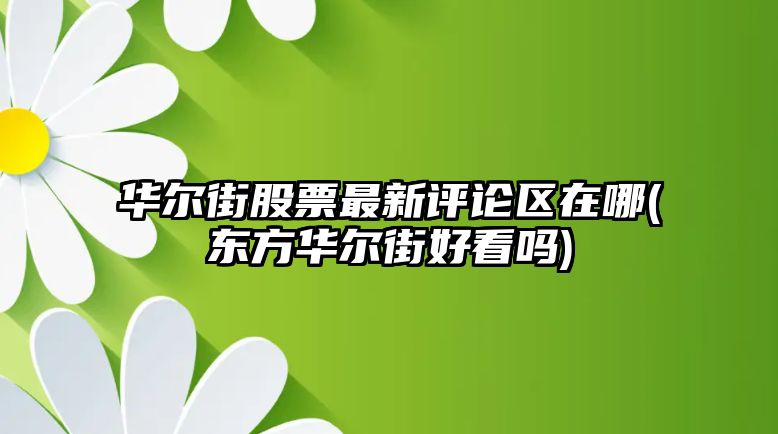 華爾街股票最新評論區在哪(東方華爾街好看嗎)