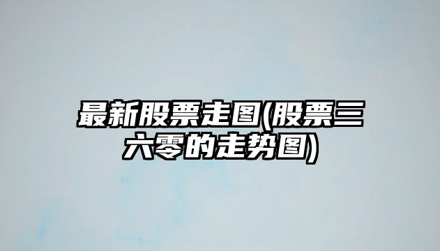 最新股票走圖(股票三六零的走勢圖)