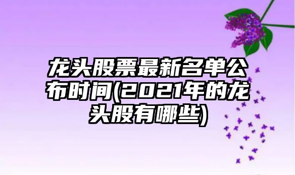 龍頭股票最新名單公布時(shí)間(2021年的龍頭股有哪些)