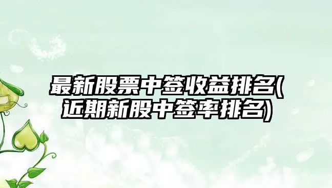 最新股票中簽收益排名(近期新股中簽率排名)