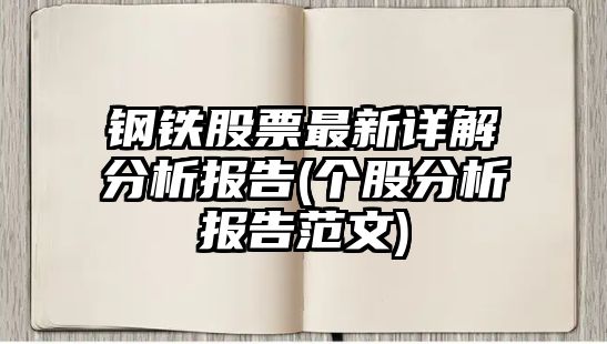 鋼鐵股票最新詳解分析報告(個(gè)股分析報告范文)