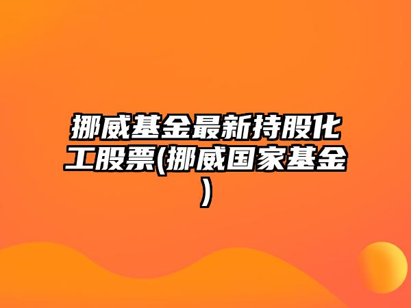 挪威基金最新持股化工股票(挪威國家基金)