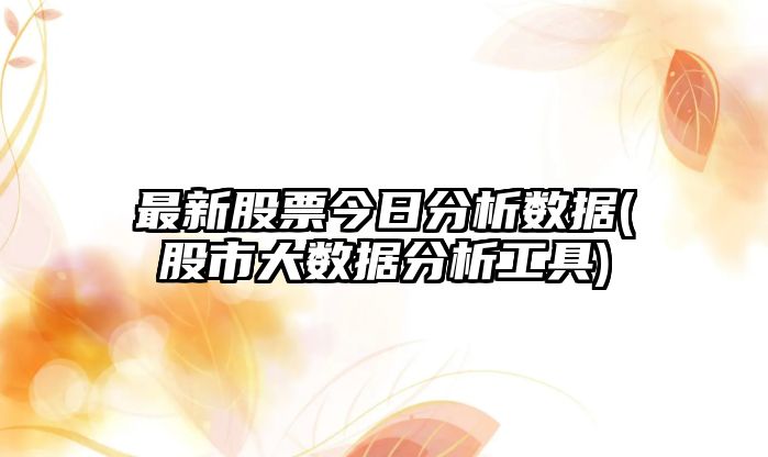 最新股票今日分析數據(股市大數據分析工具)