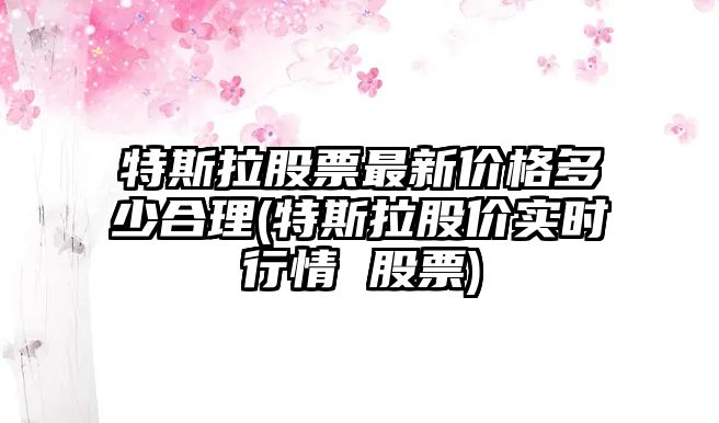 特斯拉股票最新價(jià)格多少合理(特斯拉股價(jià)實(shí)時(shí)行情 股票)