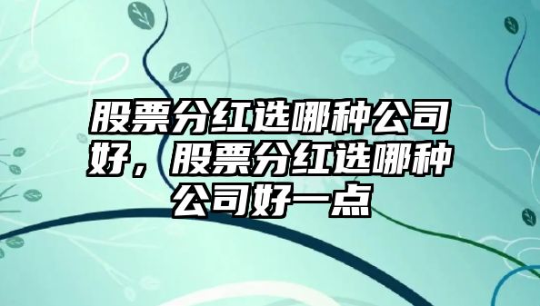 股票分紅選哪種公司好，股票分紅選哪種公司好一點(diǎn)