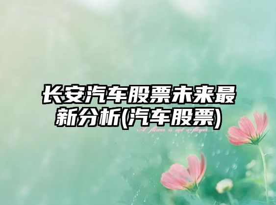 長(cháng)安汽車(chē)股票未來(lái)最新分析(汽車(chē)股票)