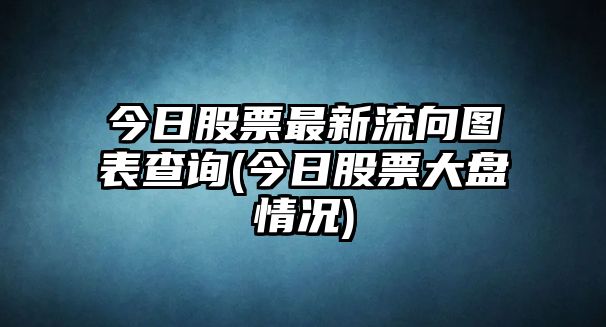 今日股票最新流向圖表查詢(xún)(今日股票大盤(pán)情況)