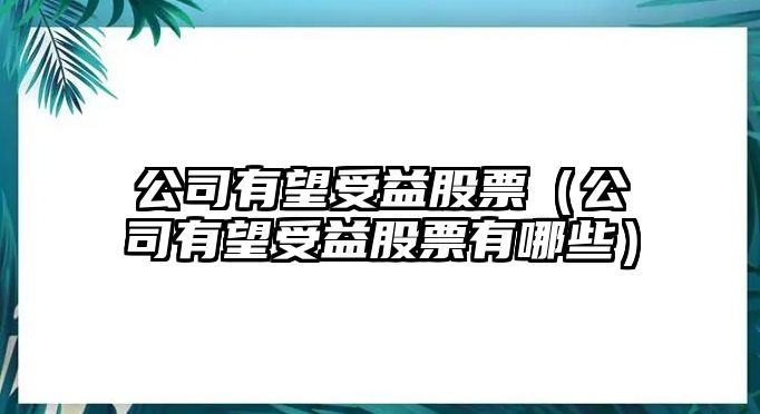 公司有望受益股票（公司有望受益股票有哪些）