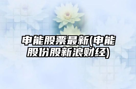 申能股票最新(申能股份股新浪財經(jīng))