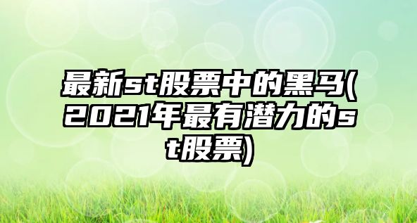 最新st股票中的黑馬(2021年最有潛力的st股票)