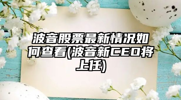 波音股票最新情況如何查看(波音新CEO將上任)