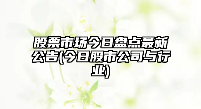 股票市場(chǎng)今日盤(pán)點(diǎn)最新公告(今日股市公司與行業(yè))