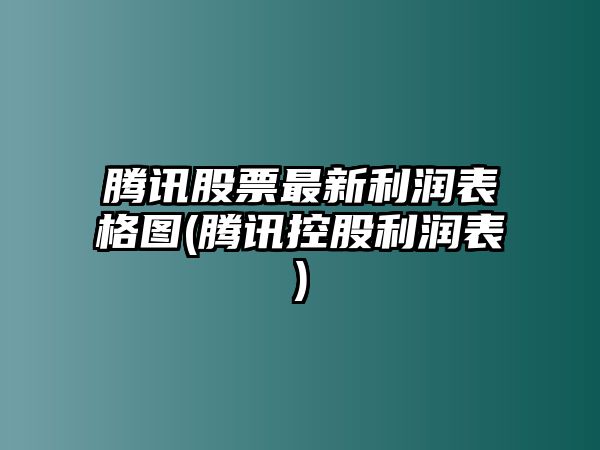 騰訊股票最新利潤表格圖(騰訊控股利潤表)