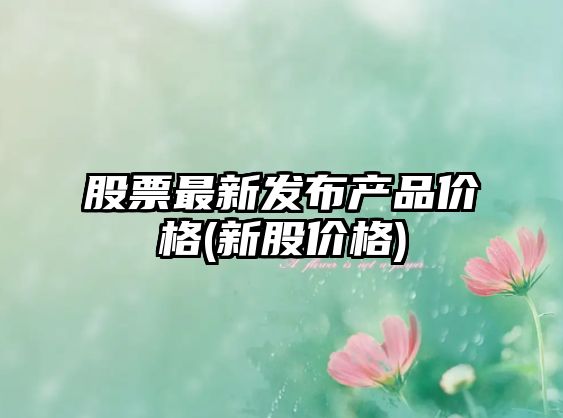 股票最新發(fā)布產(chǎn)品價(jià)格(新股價(jià)格)