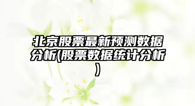 北京股票最新預測數據分析(股票數據統計分析)