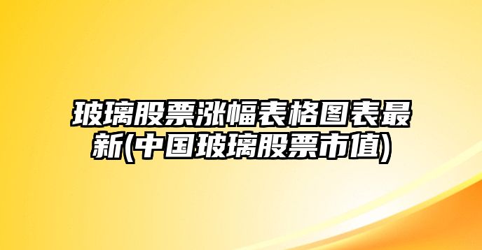 玻璃股票漲幅表格圖表最新(中國玻璃股票市值)