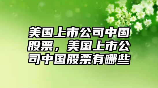 美國上市公司中國股票，美國上市公司中國股票有哪些