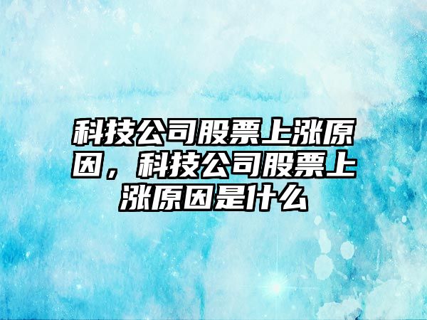 科技公司股票上漲原因，科技公司股票上漲原因是什么