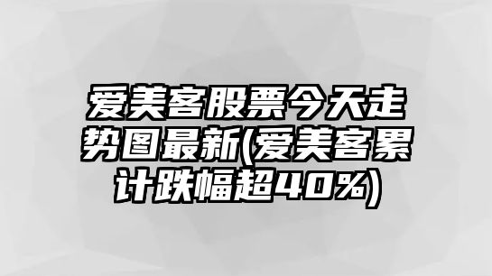 愛(ài)美客股票今天走勢圖最新(愛(ài)美客累計跌幅超40%)