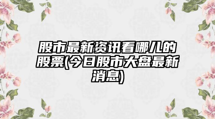 股市最新資訊看哪兒的股票(今日股市大盤(pán)最新消息)