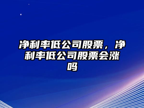 凈利率低公司股票，凈利率低公司股票會(huì )漲嗎