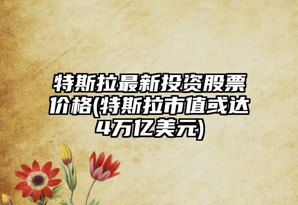 特斯拉最新投資股票價(jià)格(特斯拉市值或達4萬(wàn)億美元)